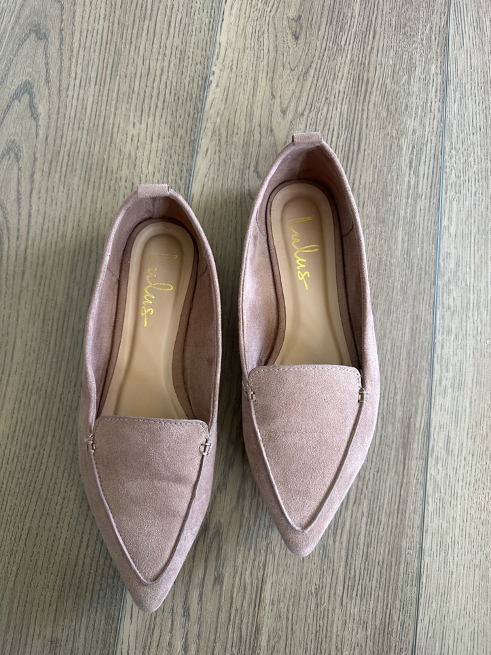 Lulu's Blush Pink Pointed Toe Loafers